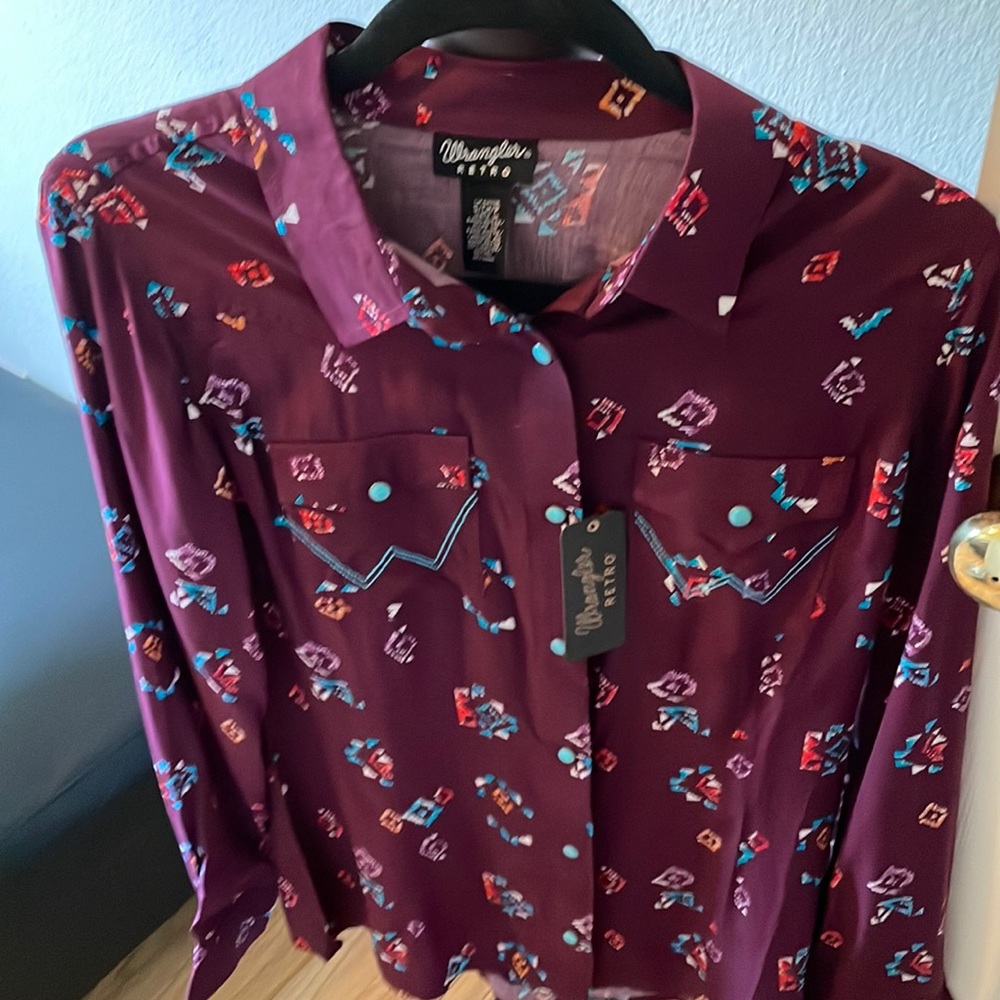 Wrangler Retro pearl snap long sleeve shirt